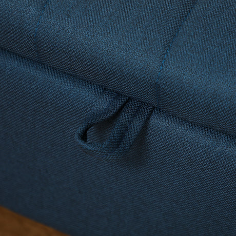 Linen Fabric Storage Ottoman 102cm Wide - Velmora