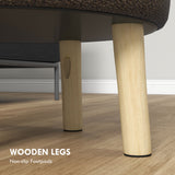 Linen Fabric Storage Ottoman 39cm Wide Round - Velmora