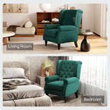 Linen Fabric Wingback Occasional Chair 74cm Wide - Velmora
