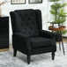 Linen Fabric Wingback Occasional Chair 74cm Wide - Velmora