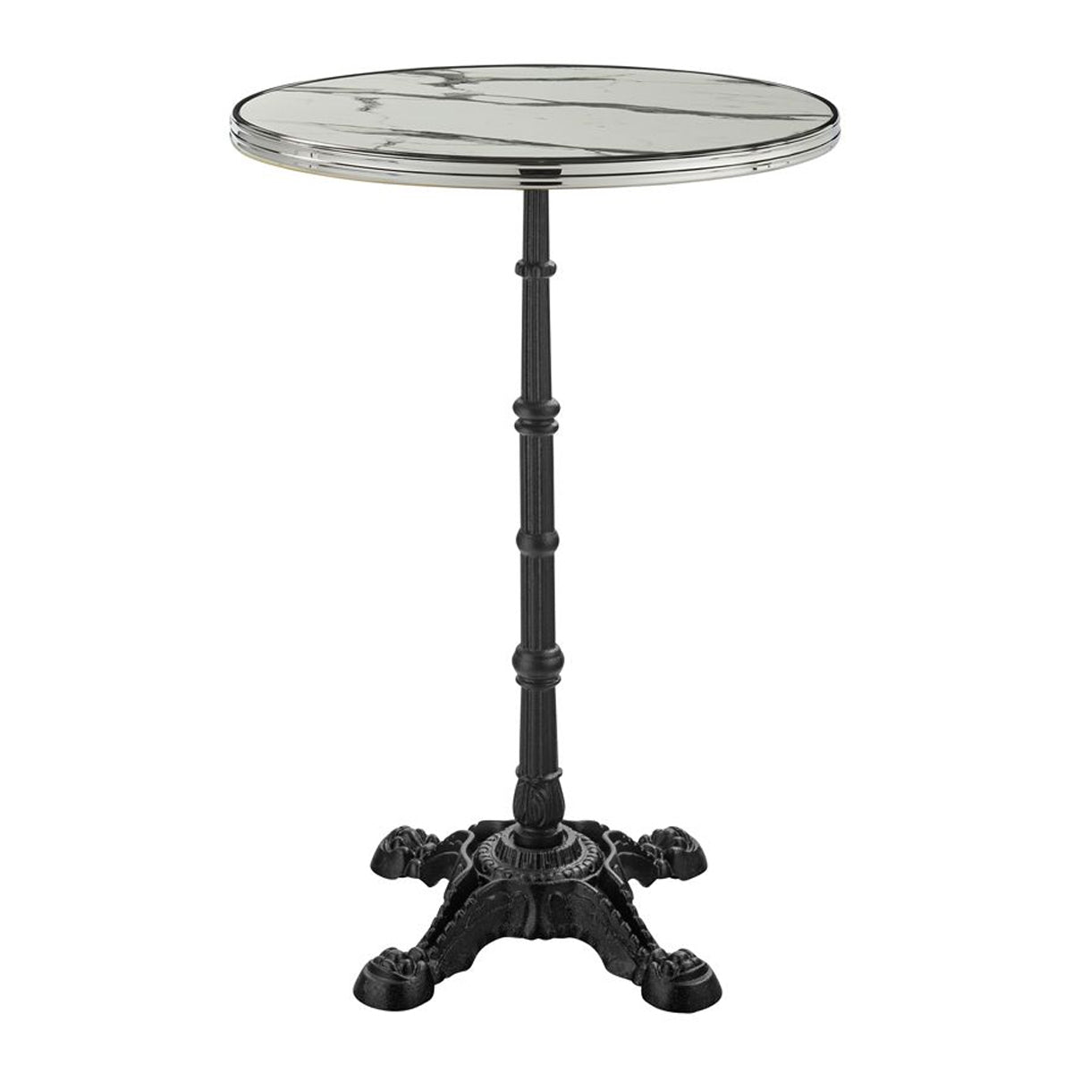Marble Bar Table for 2 People 60cm Wide Round - Parisian