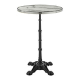 Marble Bar Table for 2 People 60cm Wide Round - Parisian