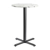 Marble Effect Bar Table for 4 People 70cm Wide Round - Enduratop