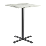 Marble Bar Table for 4 People 80cm Wide Square - Enduratop