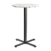 Marble Effect Bar Table for 4 People 90cm Wide Round - Enduratop