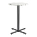 Marble Effect Bar Table for 4 People 90cm Wide Round - Enduratop