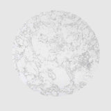 Marble Coffee Table 80cm Wide Round With Black Iron Base - Hazel