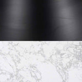 Marble Coffee Table 80cm Wide Round With Black Iron Base - Hazel