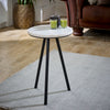 Marble Top Coffee Table Round With Metal Legs - Opal
