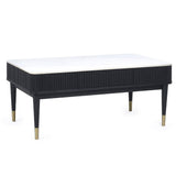 Marble Coffee Table With 2 Drawers - Louis