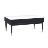 Marble Coffee Table With 2 Drawers - Louis