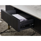 Marble Coffee Table With 2 Drawers - Louis