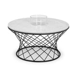 Marble Coffee Table With Wire Metal Base - Trevi