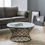 Marble Coffee Table With Wire Metal Base - Trevi