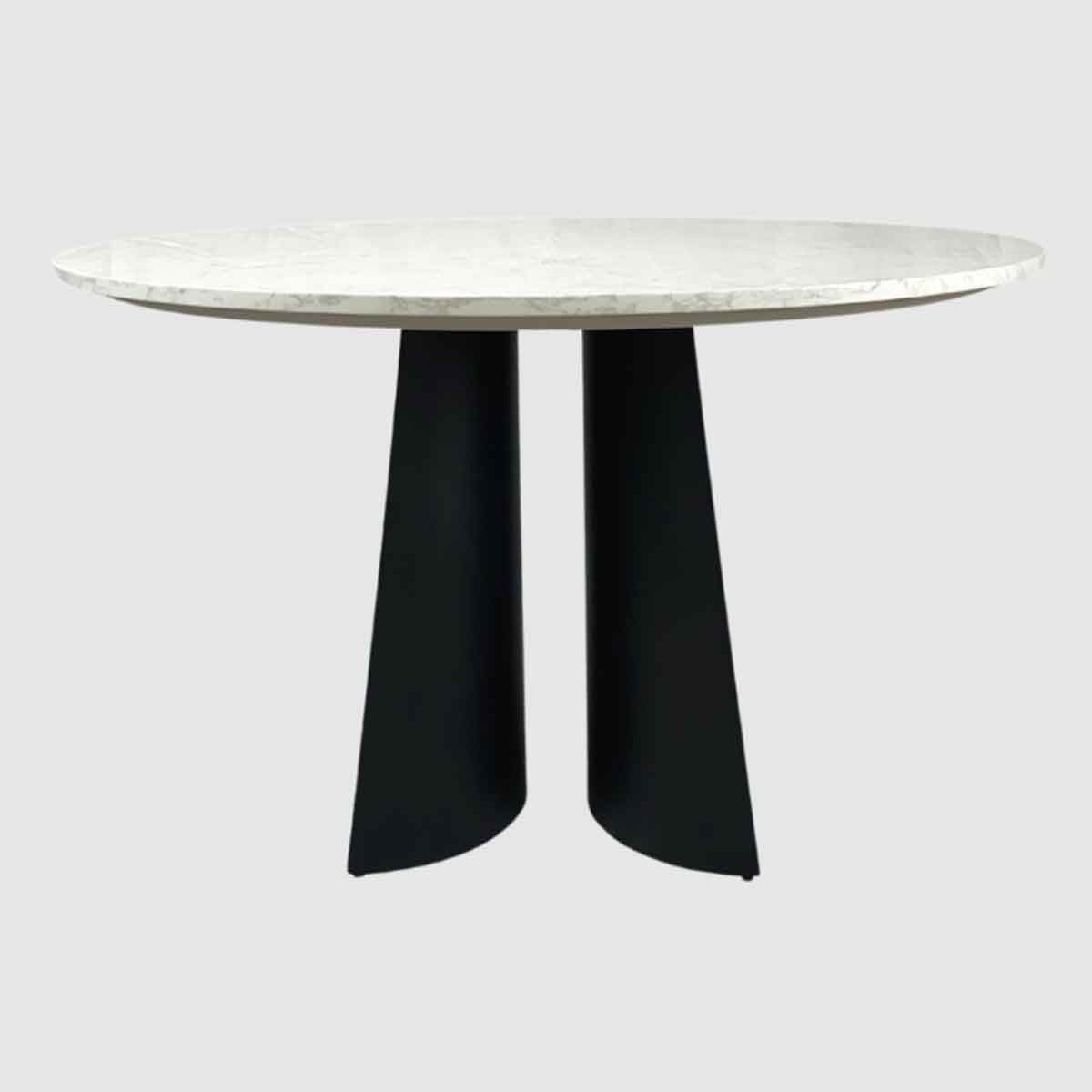 Marble Dining Table 120cm Wide Round - Rosemary