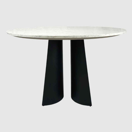 Marble Dining Table 120cm Wide Round - Rosemary