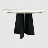 Marble Dining Table 120cm Wide Round - Rosemary