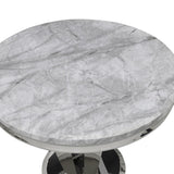 Marble Dining Table for 4 People 90cm Wide Round - Riccardo