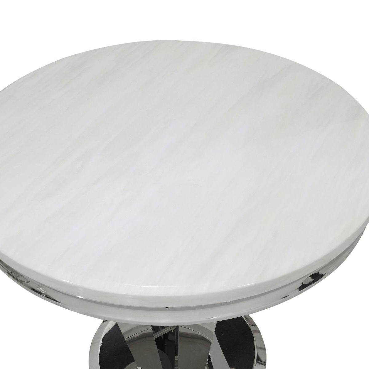 Marble Dining Table for 4 People 90cm Wide Round - Riccardo