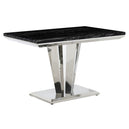 Marble Dining Table for 4 to 6 People 120cm Wide Rectangular - Riccardo