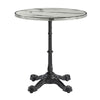 Marble Effect Dining Table for 2 to 4 People 60cm Wide Round - Parisian