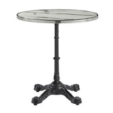 Marble Dining Table for 2 to 4 People 60cm Wide Round - Parisian