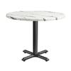 Marble Effect Dining Table for 4 People 60cm Wide Round - Enduratop