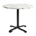 Marble Dining Table for 4 People 60cm Wide Round With Flip Top - Enduratop