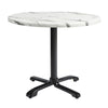Marble Effect Dining Table for 4 People 70cm Wide Round With Flip Top - Enduratop