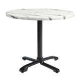 Marble Dining Table for 4 People 70cm Wide Round With Flip Top - Enduratop