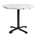 Marble Effect Dining Table for 4 People 70cm Wide Round With Flip Top - Enduratop