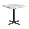 Marble Effect Dining Table for 4 People 70cm Wide Square - Enduratop