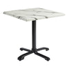 Marble Effect Dining Table for 4 People 80cm Wide Square With Flip Top - Enduratop
