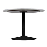 Marble Dining Table for 4 People Round With Black Base- Tarifa