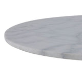 Marble Dining Table for 4 People Round With Black Base- Tarifa