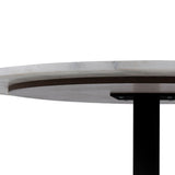 Marble Dining Table for 4 People Round With Black Base- Tarifa