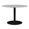 Marble Dining Table for 4 People Round With Black Base - Tarifa