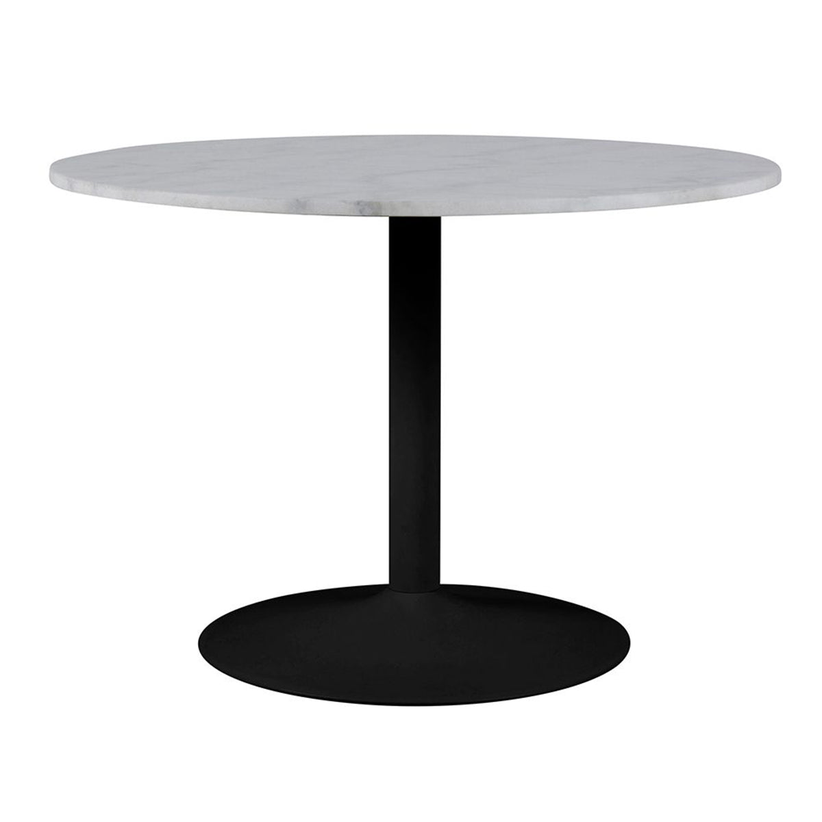 Marble Dining Table for 4 People Round With Black Base- Tarifa