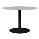 Marble Dining Table for 4 People Round With Black Base- Tarifa