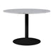 Marble Dining Table for 4 People Round With Black Base- Tarifa
