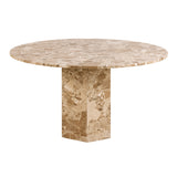 Marble Dining Table for 4 People Round - Naxos