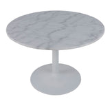 Marble Dining Table for 4 People Round With White Base- Tarifa