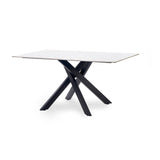 Marble Dining Table for 4 to 6 People Rectangular - Bradley