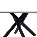 Marble Dining Table for 4 to 6 People Rectangular - Bradley