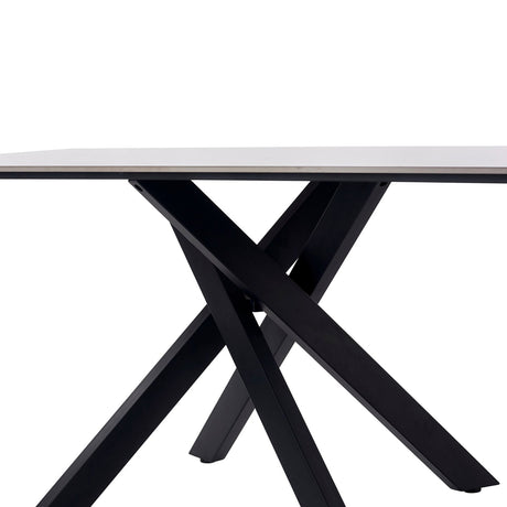 Marble Dining Table for 4 to 6 People Rectangular - Bradley