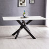 Marble Dining Table for 4 to 6 People Rectangular - Bradley