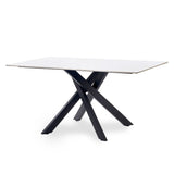 Marble Dining Table for 4 to 6 People Rectangular - Bradley