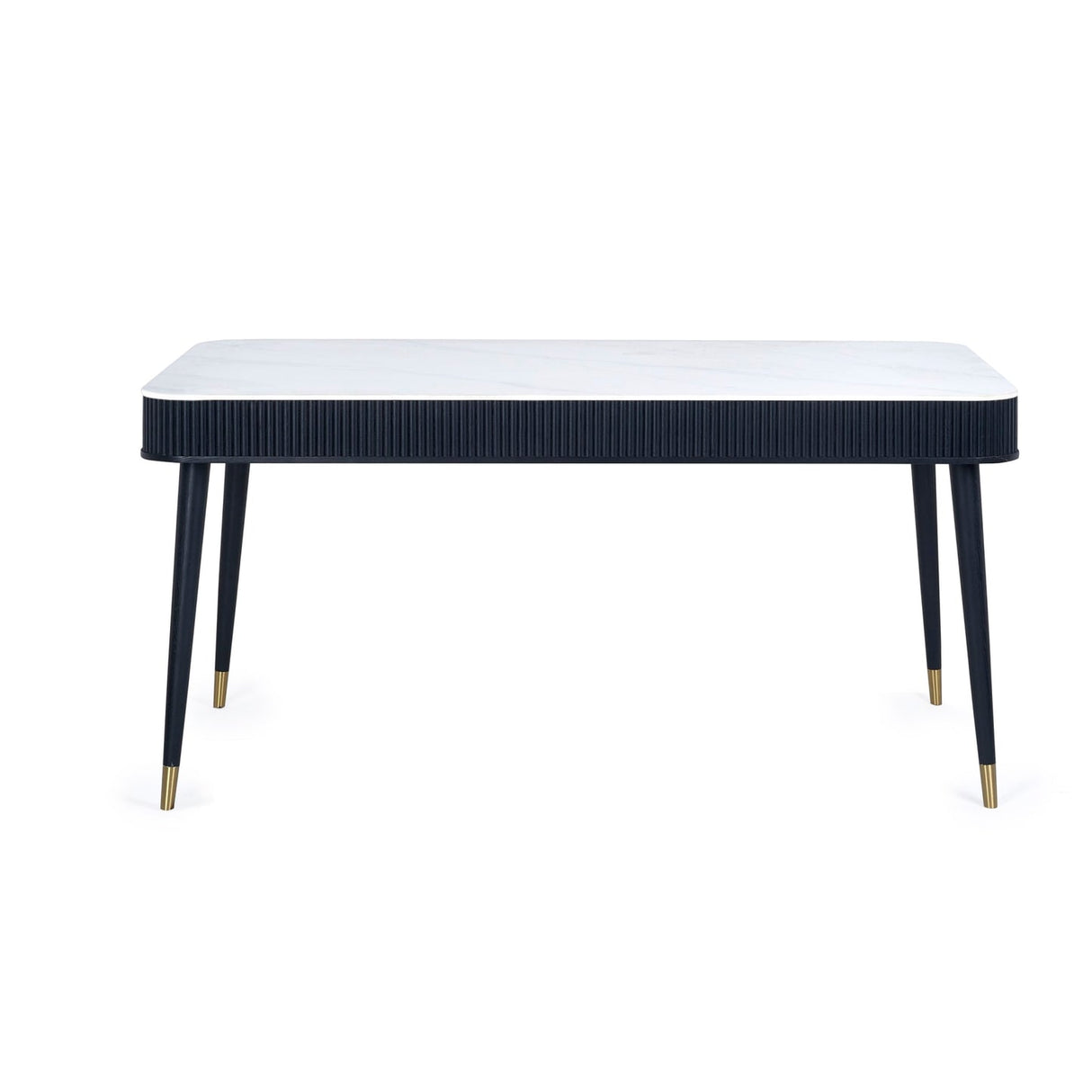 Marble Dining Table for 6 People With 2 Drawers - Louis