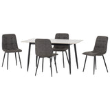 Marble Dining Table With 4 Dining Chairs - Fenton