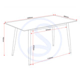 Marble Dining Table With 4 Dining Chairs - Fenton